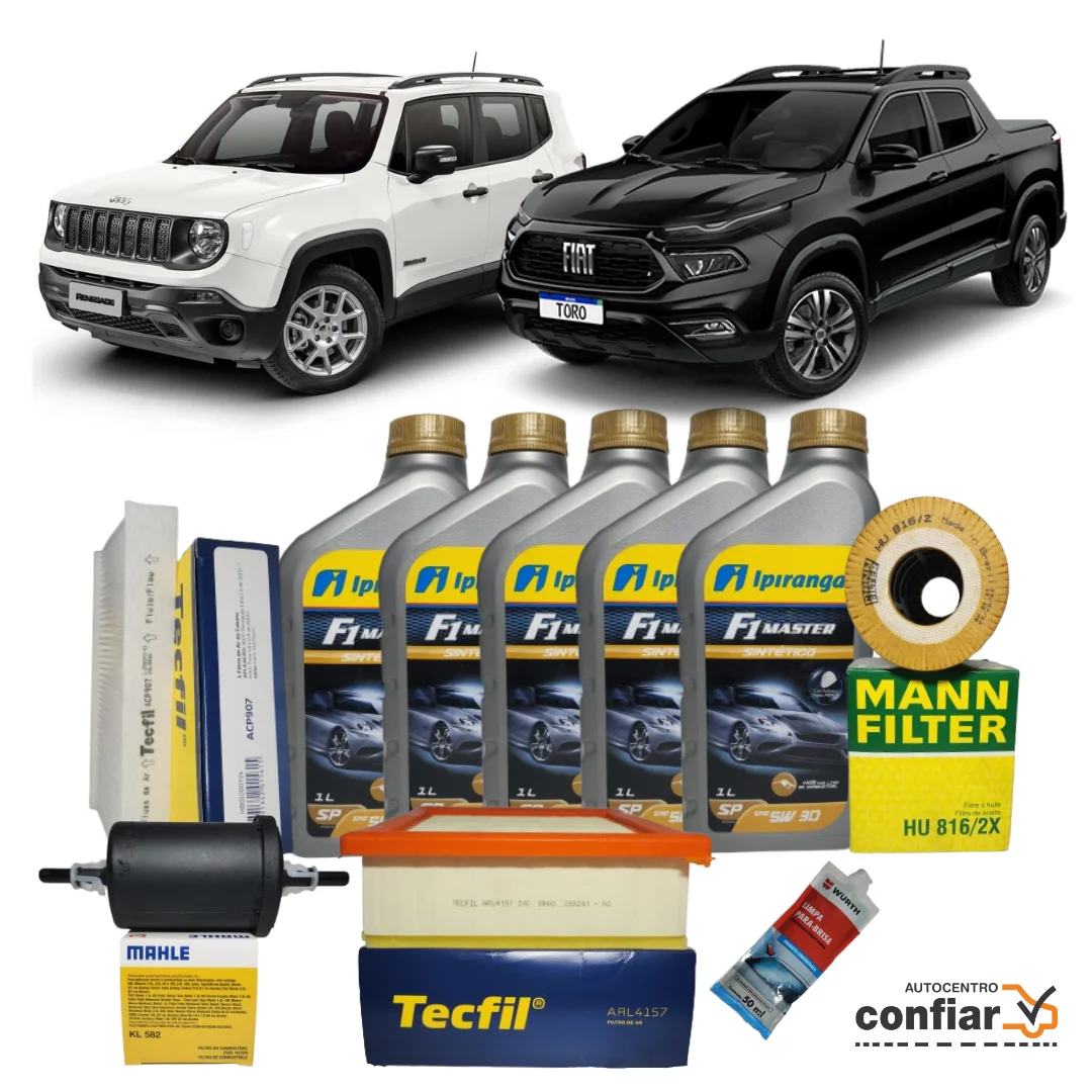 Kit Revisão Completo Óleo E Filtros Renegade E Toro 1.8 Flex
