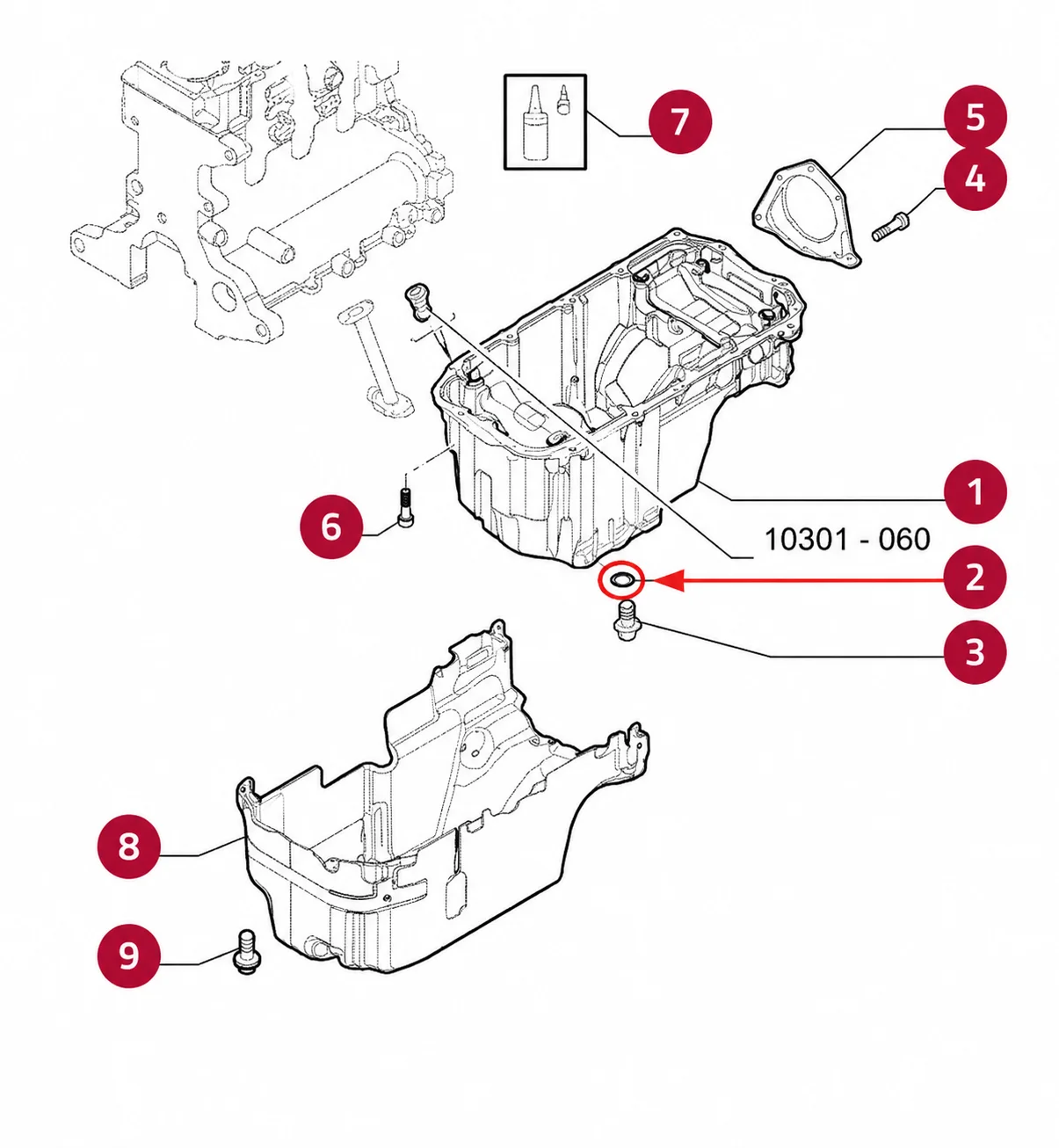 Arruela de Vedação do Bujão do Cárter Original Mopar 55196309 - Imagem 2